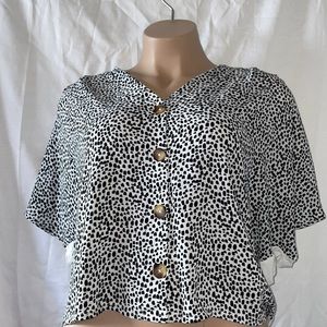 Express Black and White Top